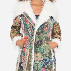 Johnny Was Behmet Printed Bohemian Coat EUC